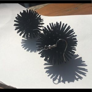 Black spiky ball earrings